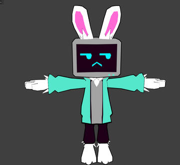 Platformer - Rabbit TV Head Character